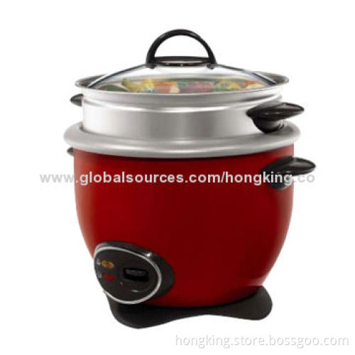 Electric Rice Cooker with 1.8L Capacity and Cooking Function